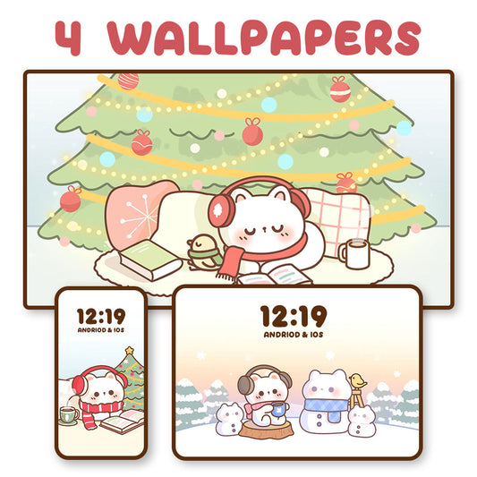 Cozy Christmas Wallpapers for Study & Relax 🎄